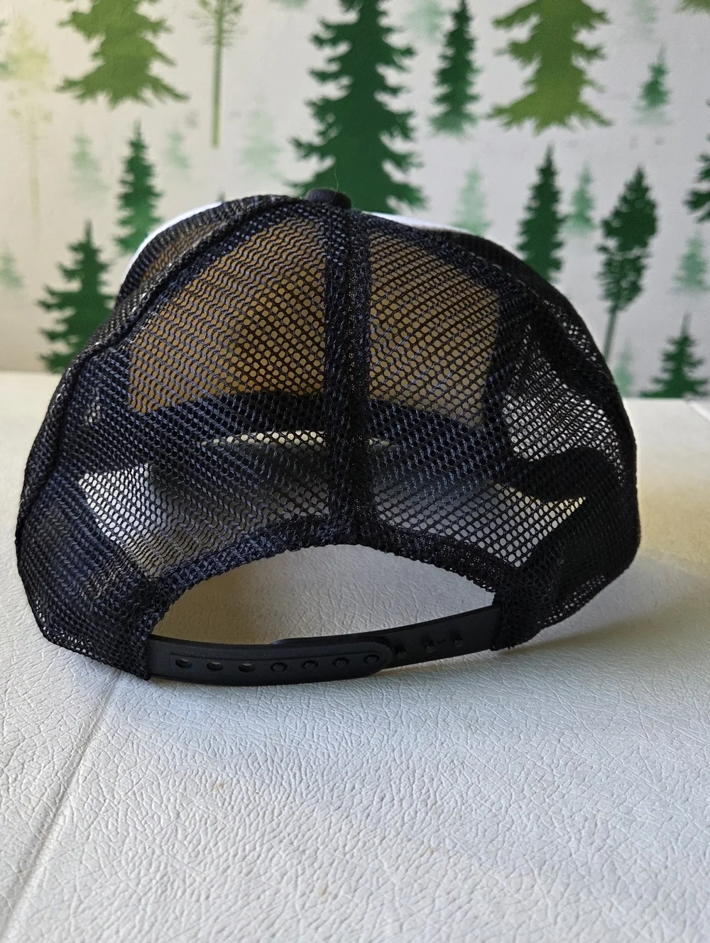 Black and White Los Angeles Graphic Trucker Hat
